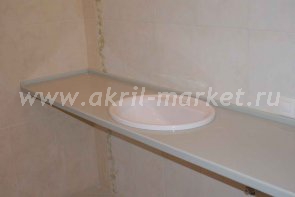 Столешница в ванную из камня Staron Solid (Celadon)